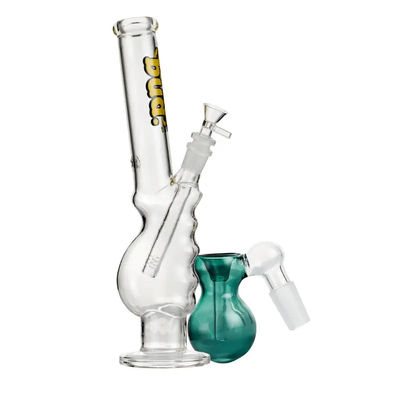 Bud Gripper Bong Bundle-Clear-Bulb-Ash-Catcher-Teal
