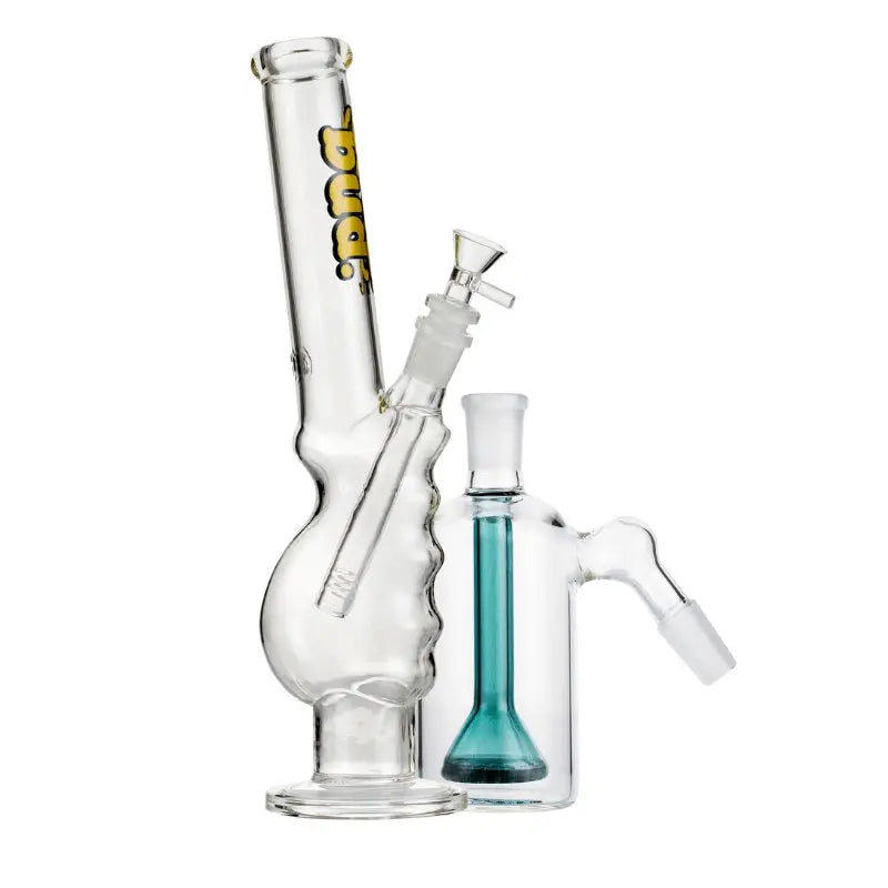 Bud Gripper Bong Bundle-Clear-Showerhead-Ash-Catcher-Teal