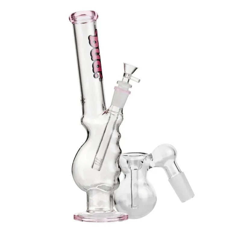 Bud Gripper Bong Bundle-Pink-Bulb-Ash-Catcher-Clear