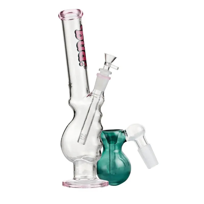 Bud Gripper Bong Bundle-Pink-Bulb-Ash-Catcher-Teal