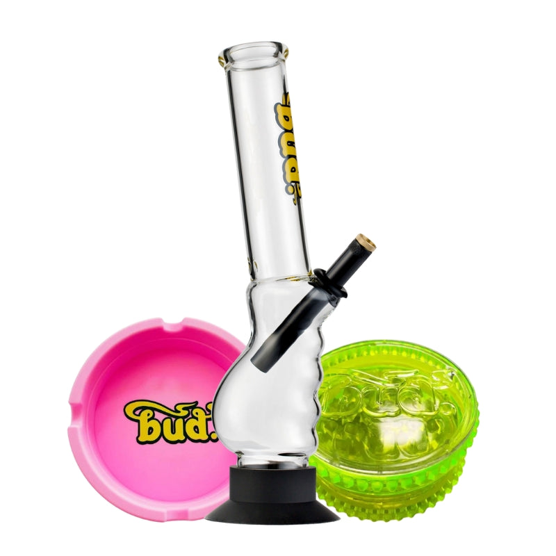 Bud Gripper Bong Bundle (Copy)-Pink-Yellow
