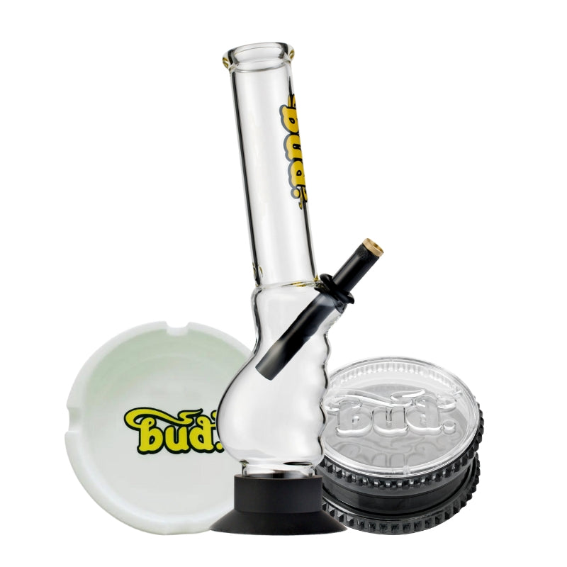Bud Gripper Bong Bundle (Copy)-White-Black