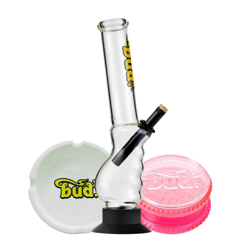 Bud Gripper Bong Bundle (Copy)-White-Pink