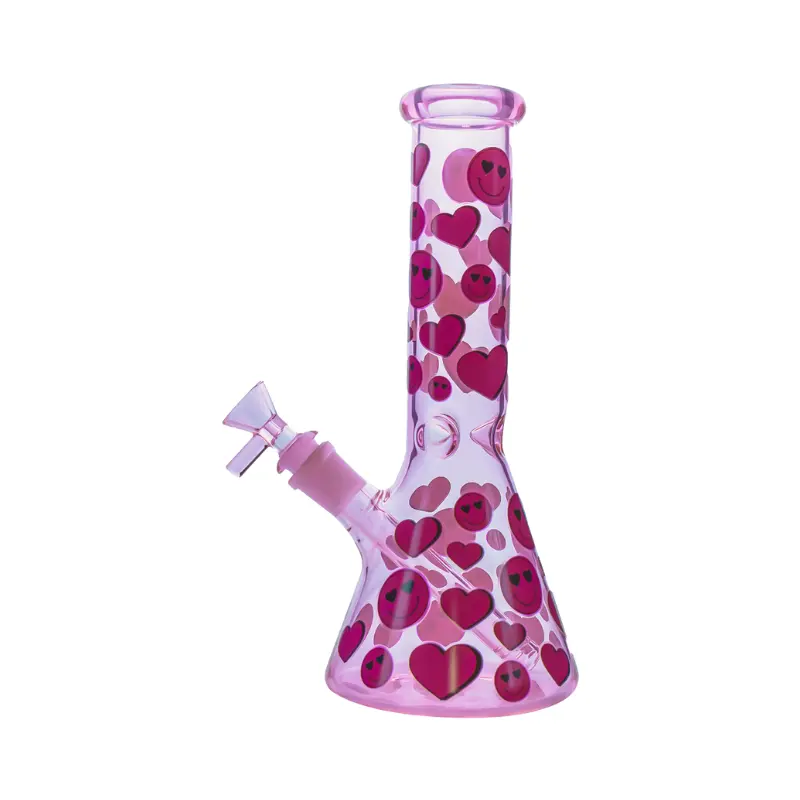 Bud Hearts Beaker Bong 25cm-