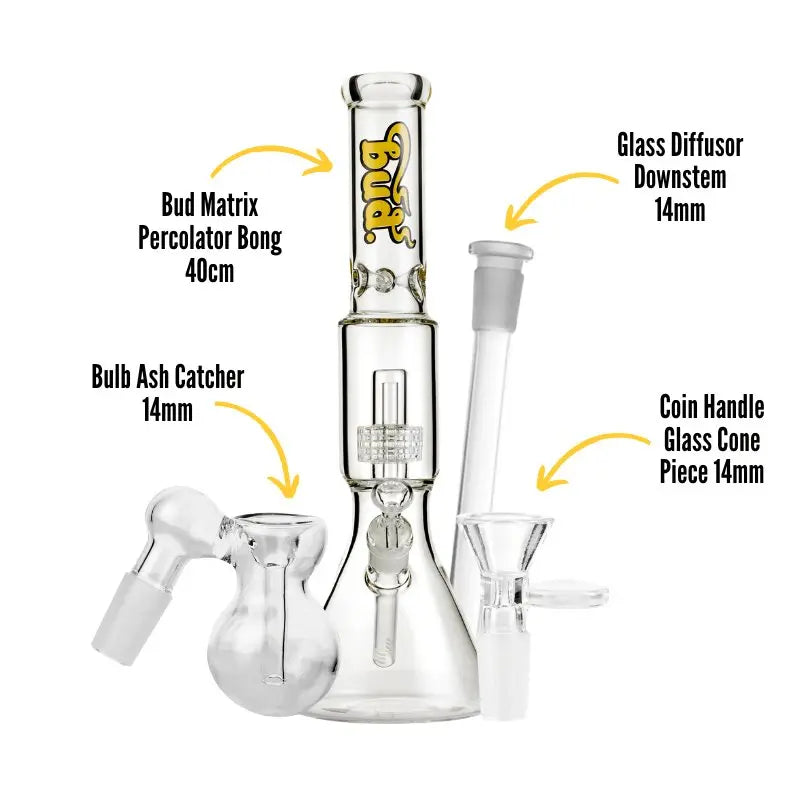 Bud Matrix Percolator Bong 40cm Bundle Glass Bongs Australia