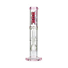 Bud Straight Tube Matrix Percolator Bong 35cm - Pink-