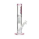Bud Straight Tube Matrix Percolator Bong 35cm - Pink-