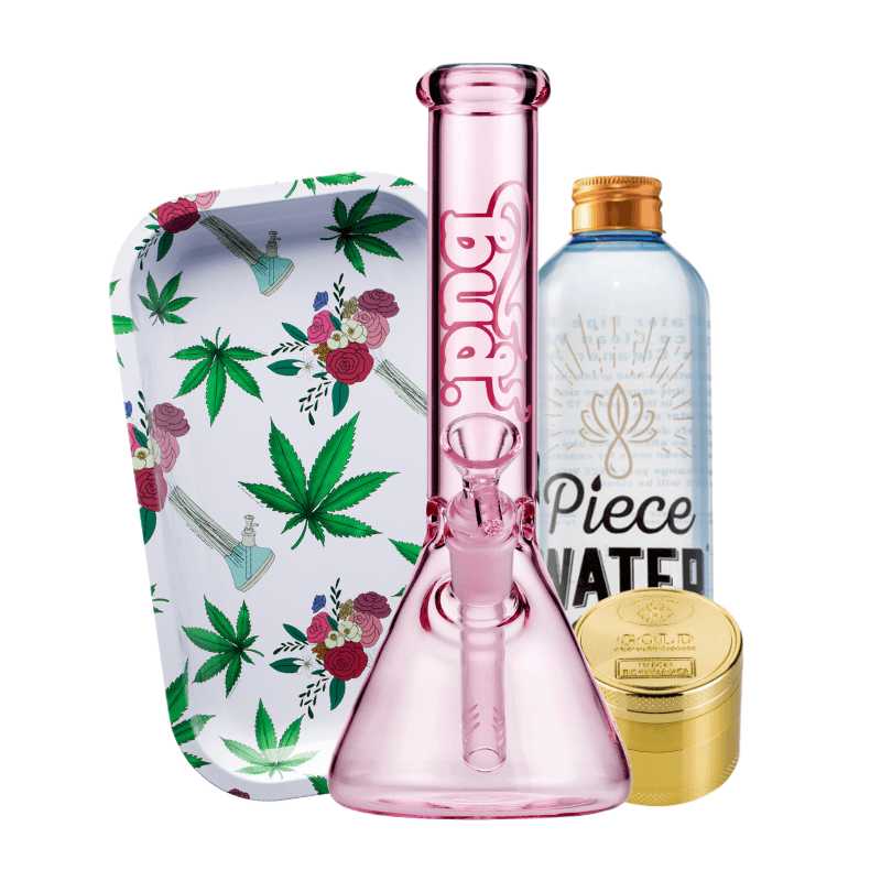 Bud & Piece Water Bong Bundle-Pink