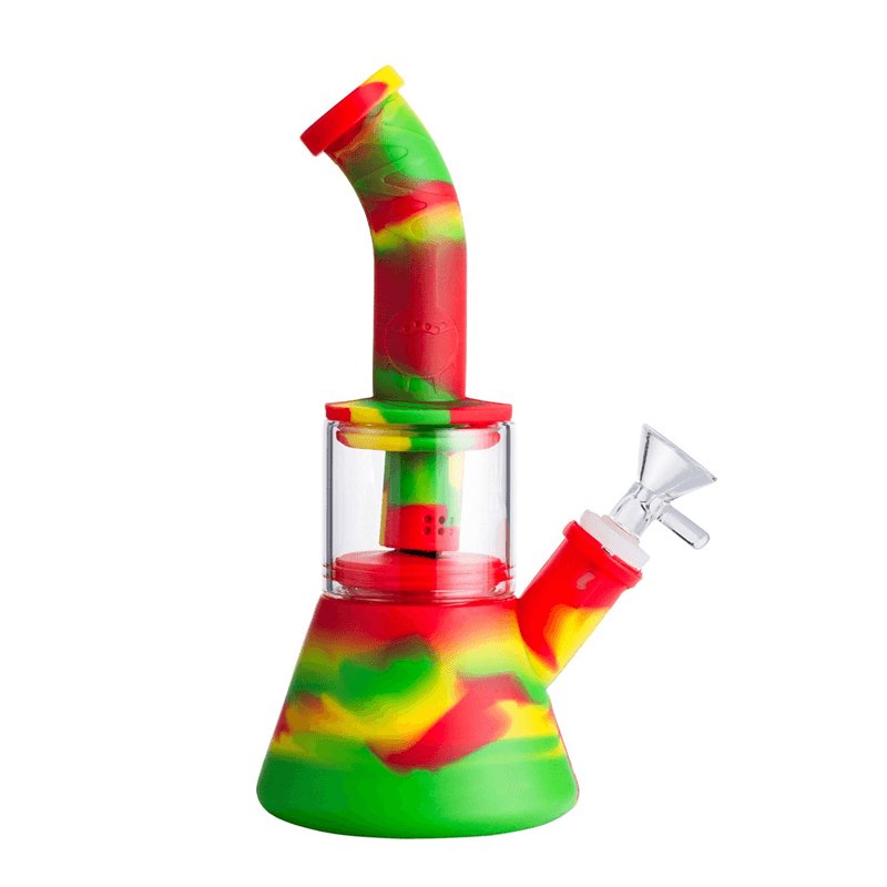 Curved Glass and Silicone Bong 24cm - Assorted Colours-
