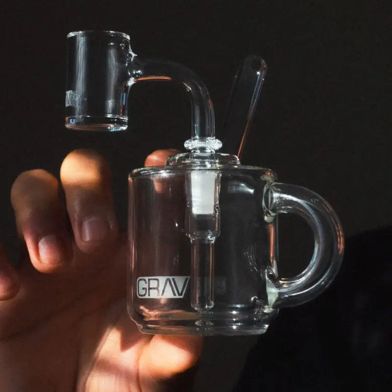GRAV Coffee Mug Pocket Bubbler Bong 12cm - Blue-