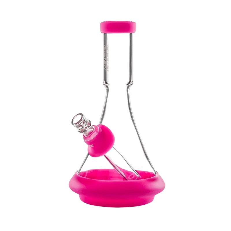 GRAV Deco Silicone Beaker Bong 24cm - Toxic Pink-