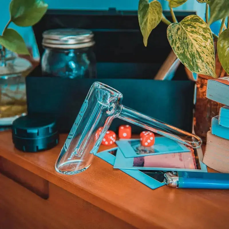 GRAV Mini Hammer Bubbler Bong 13cm - Green-