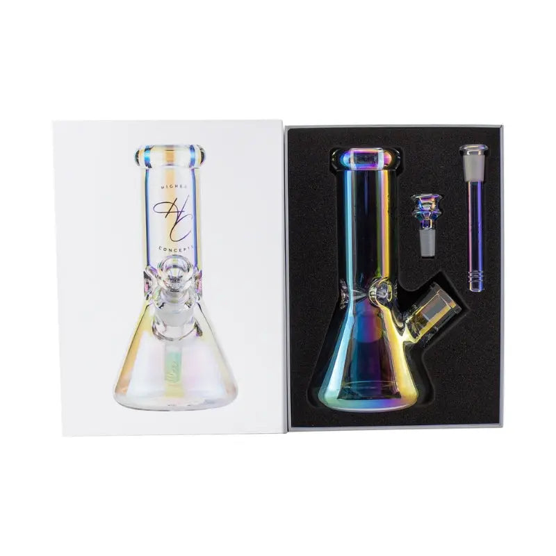 Higher Concepts Heavy Duty Beaker Bong 22cm - Iridescent-