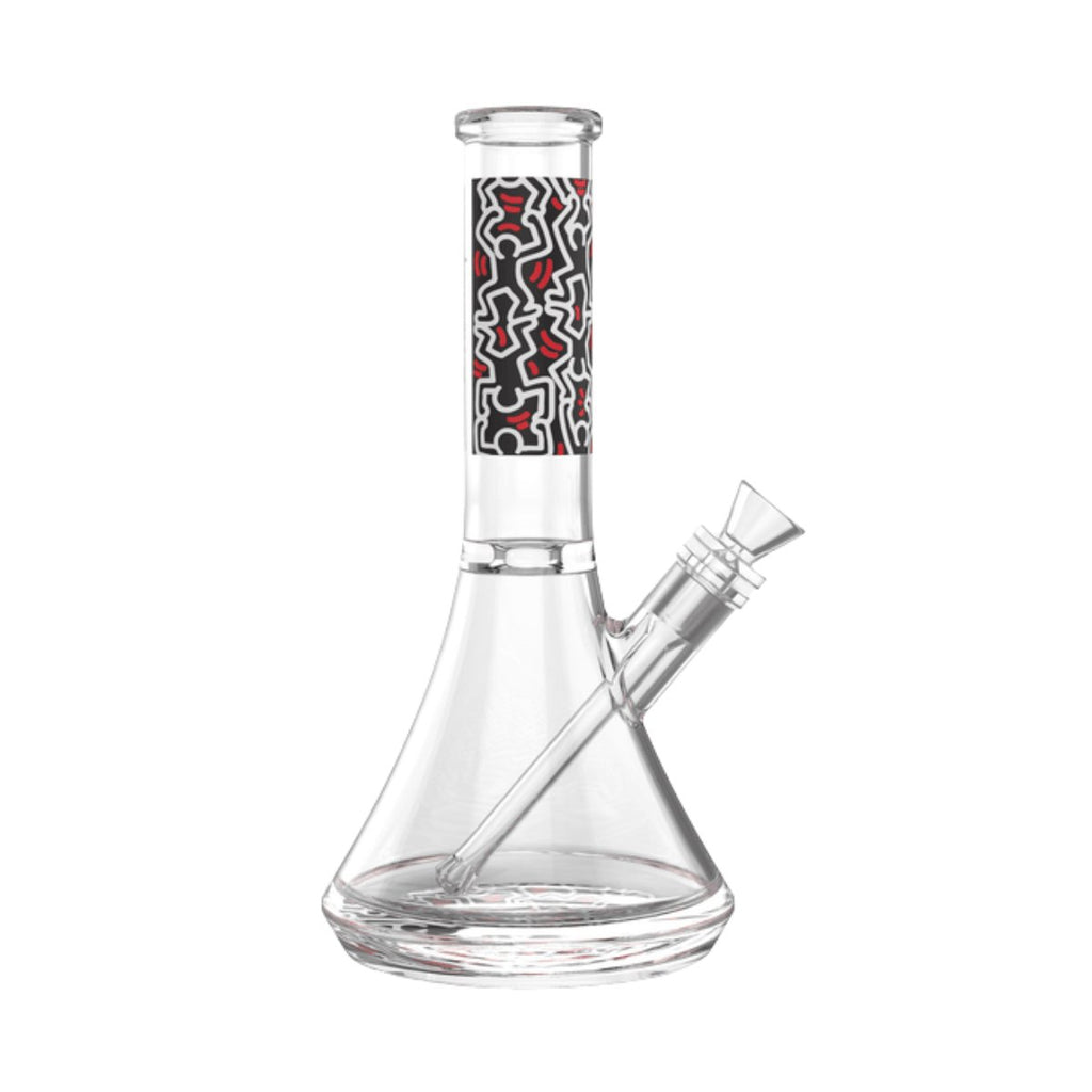 K.Haring Beaker Bong 31cm - Black & Red-