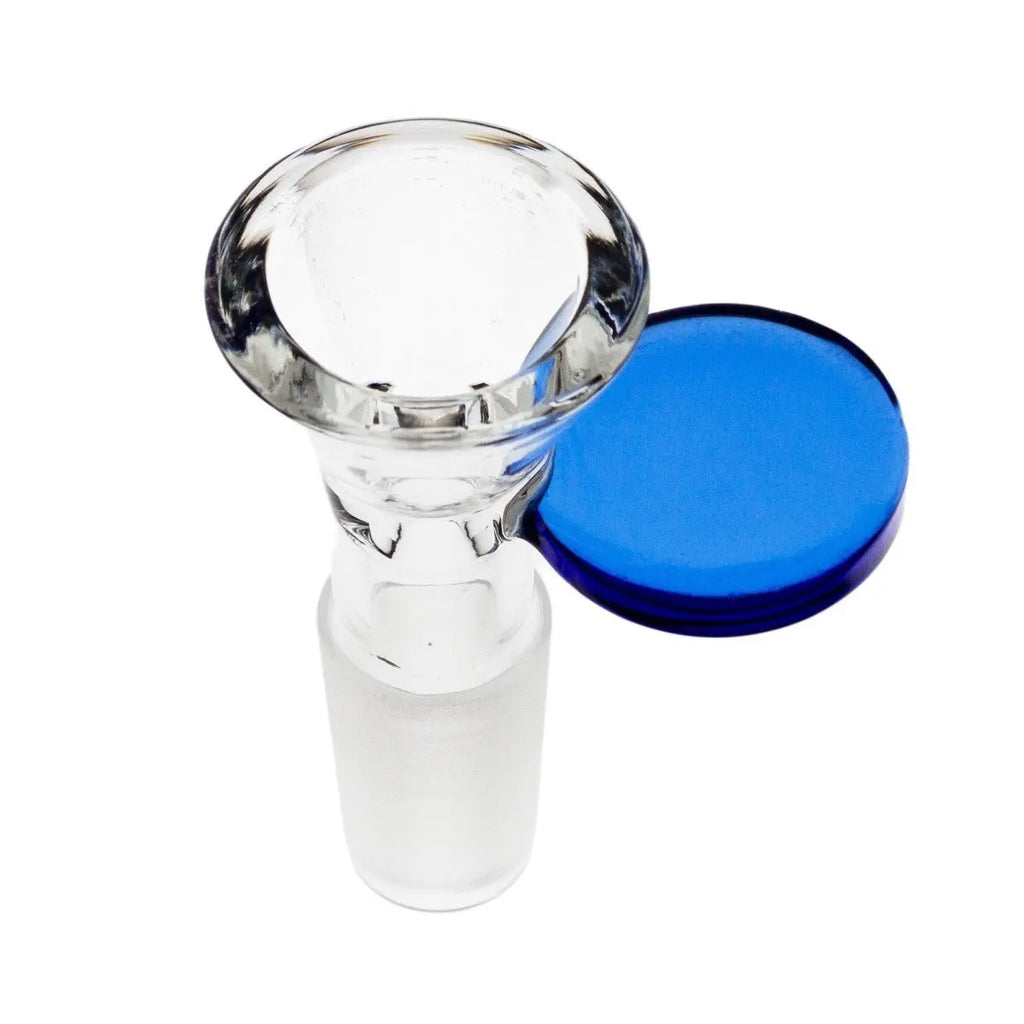 Coin Handle Accent Glass Cone Piece 14mm-Blue