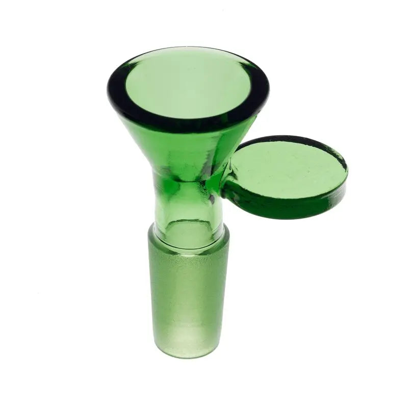 Coin Handle Glass Cone Piece 14mm-Green