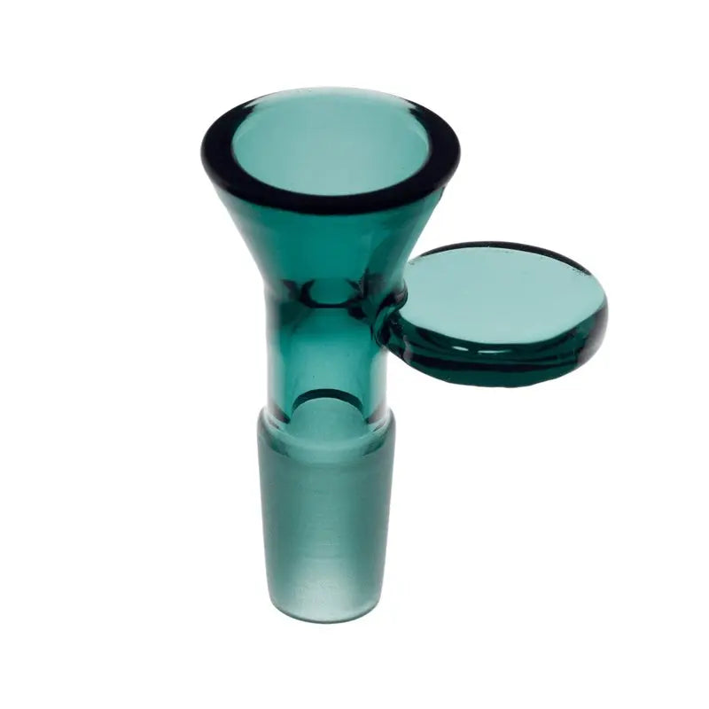 Coin Handle Glass Cone Piece 14mm-Teal