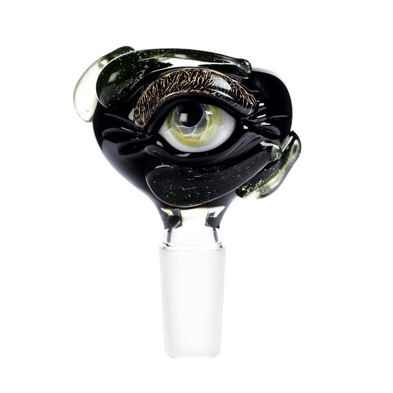 Frank Loves Glass Eyeball Cone Piece 14mm - Black-