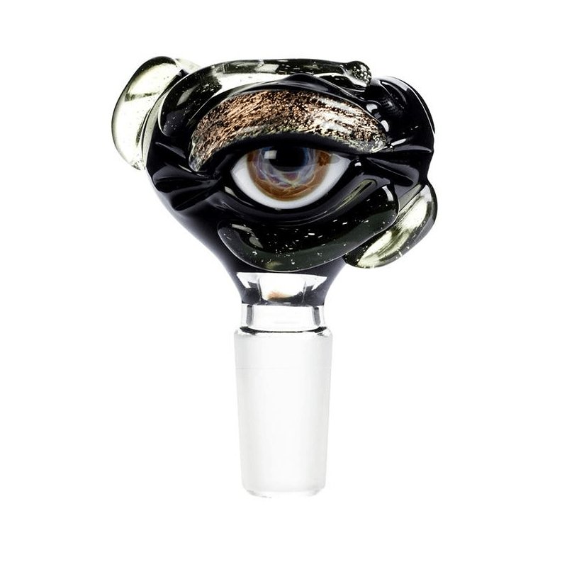Frank Loves Glass Eyeball Cone Piece 14mm - Black-