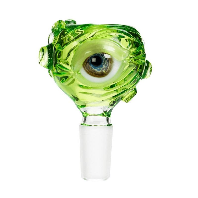 Frank Loves Glass Eyeball Cone Piece 14mm - Green-