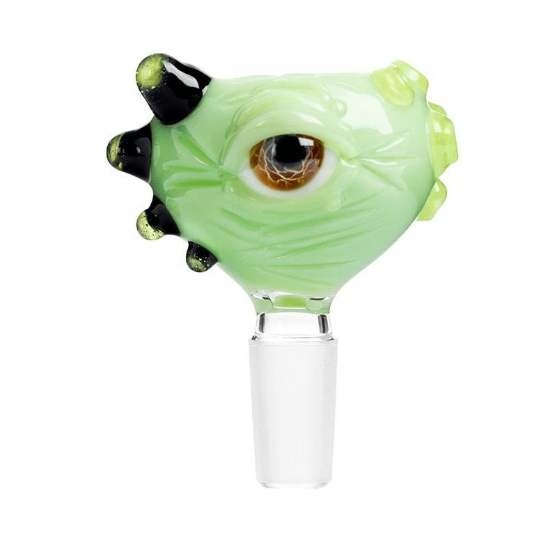 Frank Loves Glass Eyeball Cone Piece 14mm - Lime Green-Blue