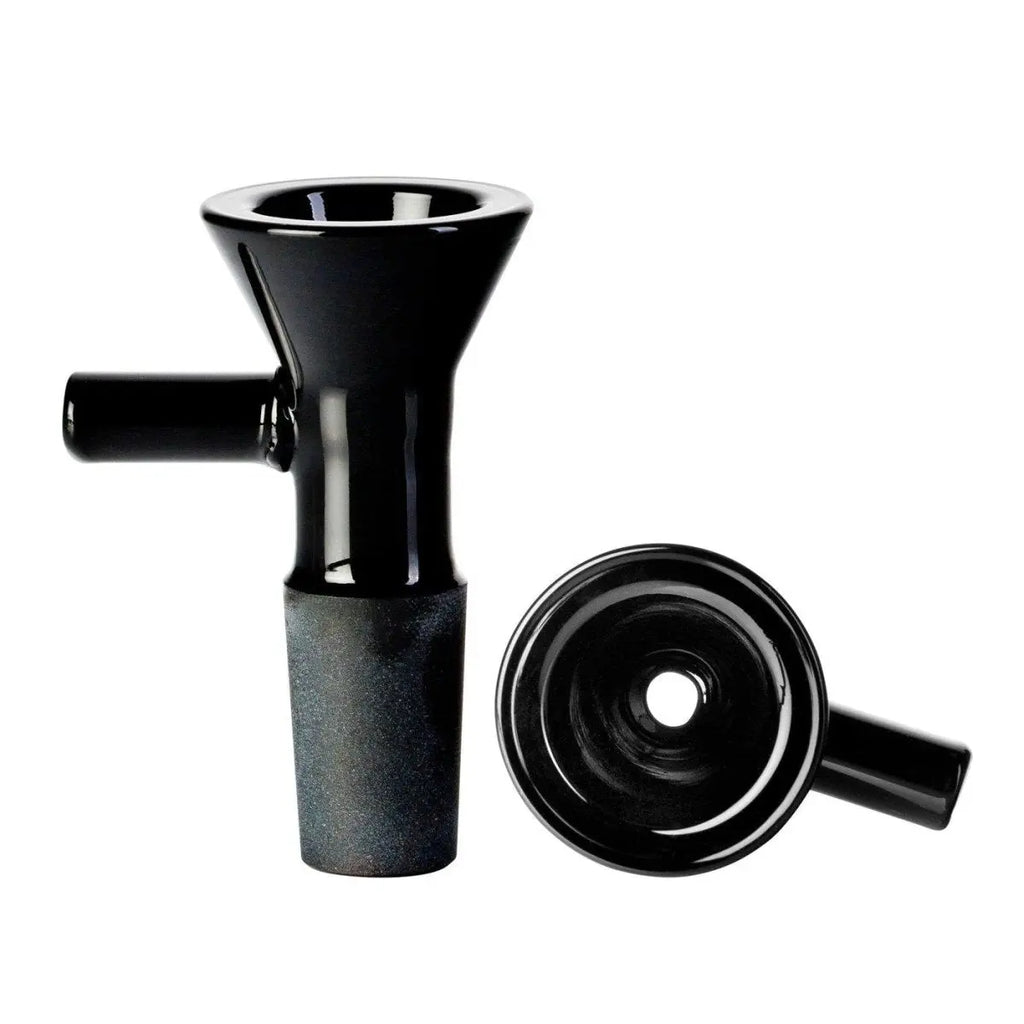 Tab Handle Glass Cone Piece 14mm-Black