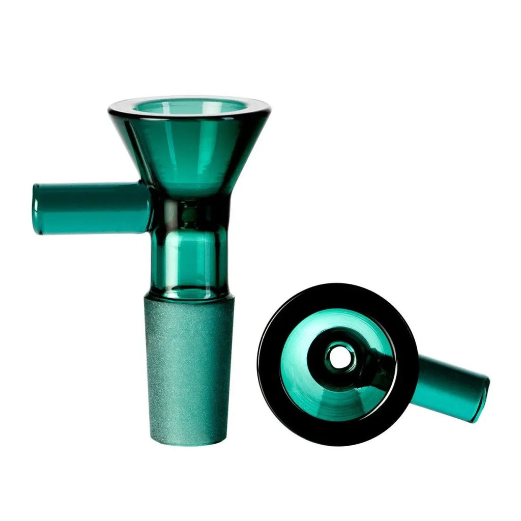 Tab Handle Glass Cone Piece 14mm-Teal