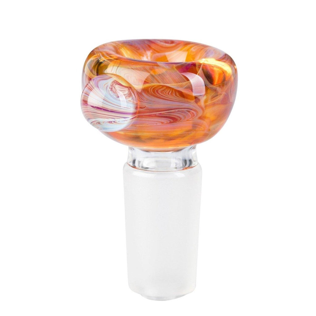 Tribal Glass Cone Piece 14mm - Orange-