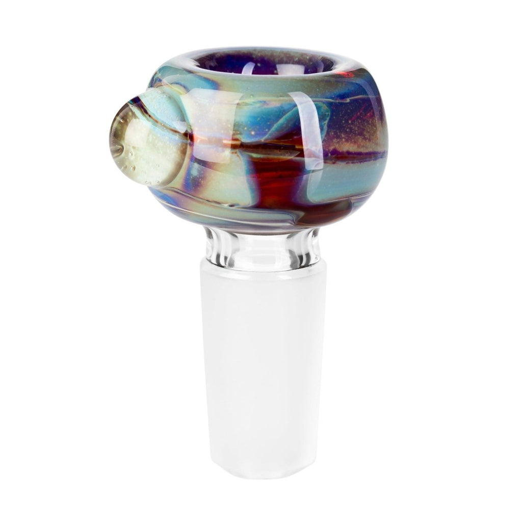 Tribal Glass Cone Piece 14mm - Red & Cool Blue-