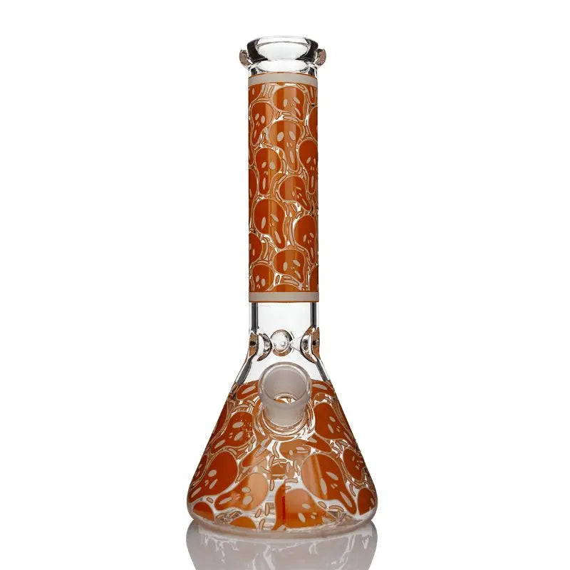 Scream Glow In The Dark Beaker Bong 25cm - Orange-