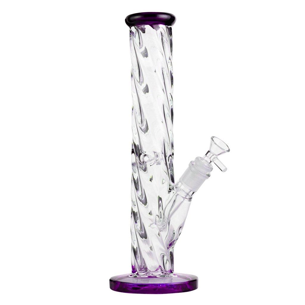 Twisted Dreams Accent Coloured Shooter Glass Bong 32cm - Purple-