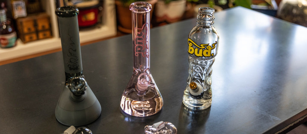 Three clean Bud bongs