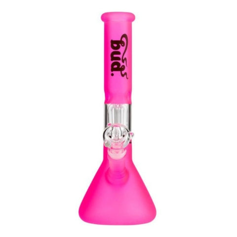 Bud Fluoro Tree Percolator Bong 28cm - Pink