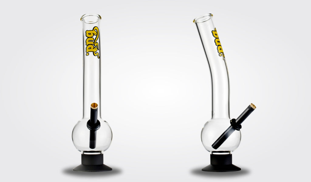 Bud Bent Bubble Bong Front and Side