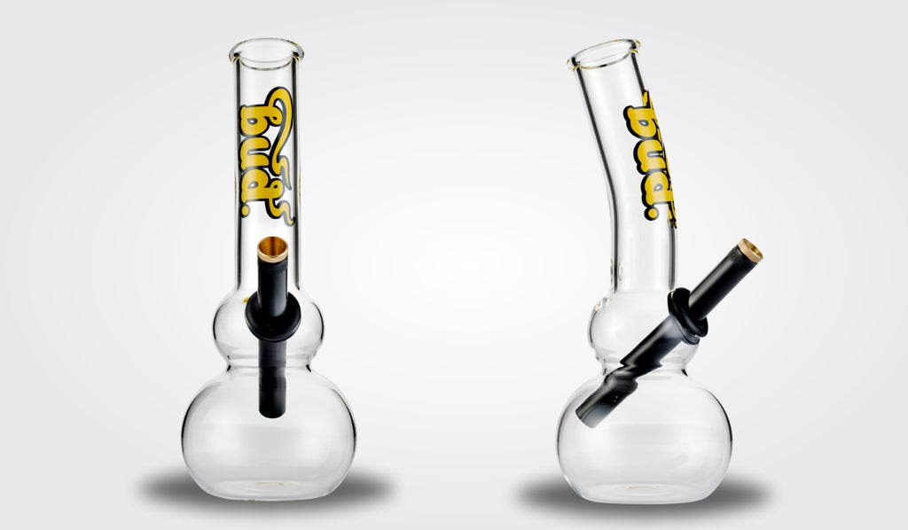 Bud Double Bubble Bong Front and Side