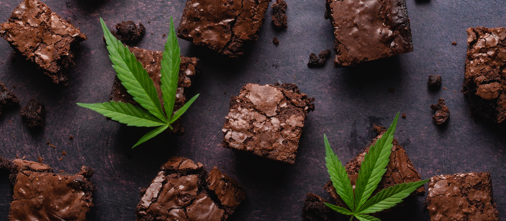 Several cannabis-infused chocolate brownies