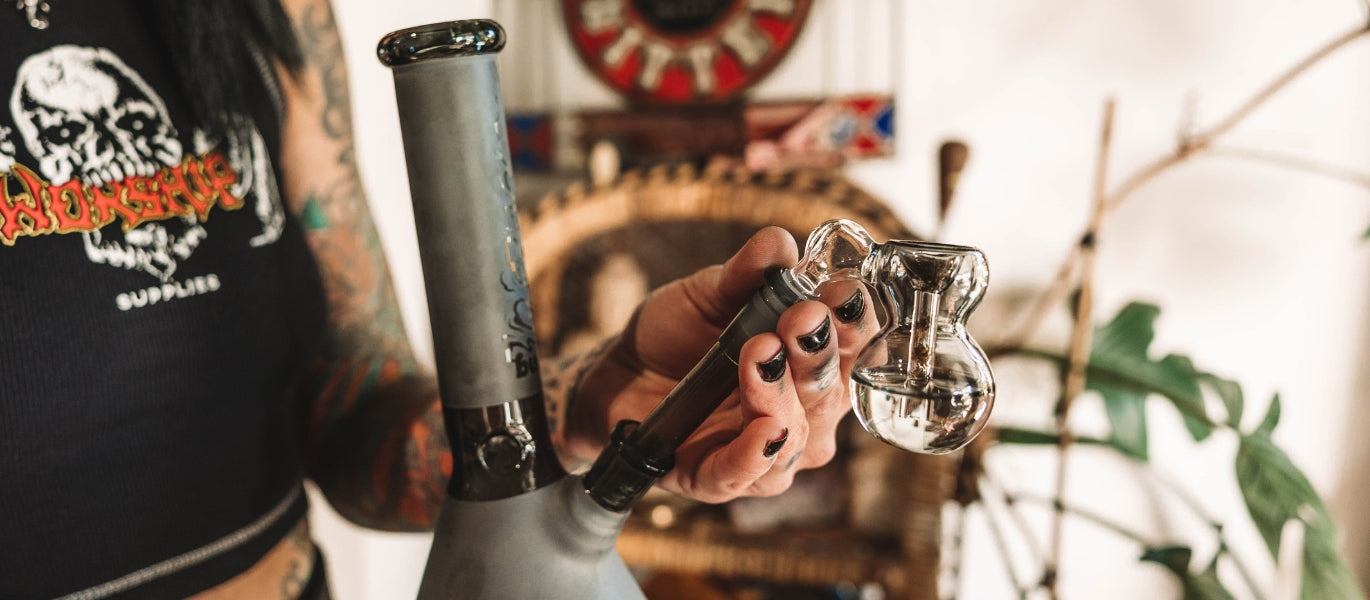 Clean bong and an ash catcher