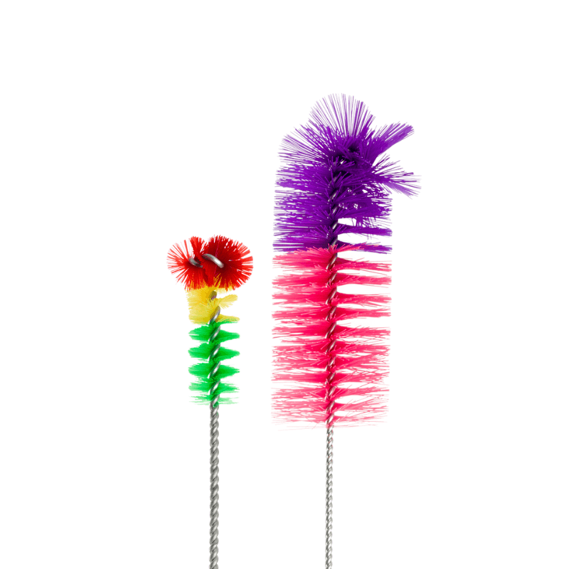Bong Cleaning Brushes (2 Pack)-Rasta-Pink-Purple