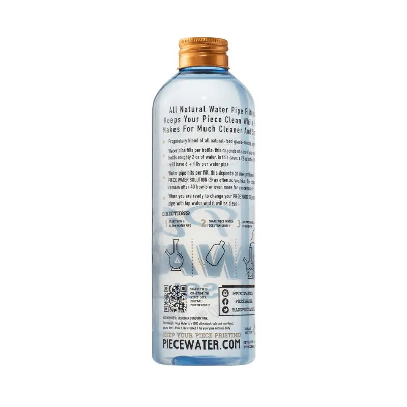 Piece Water Solution - All Natural Bong Water & Cleaner Alternative (355ml)-