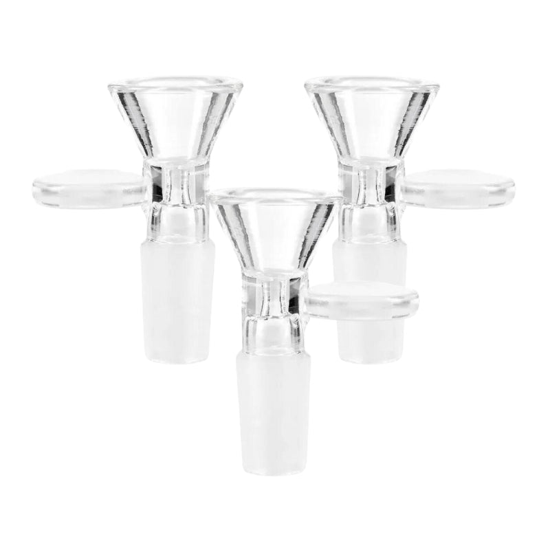 Coin Handle Glass Cone Piece 14mm (3 Pack)-