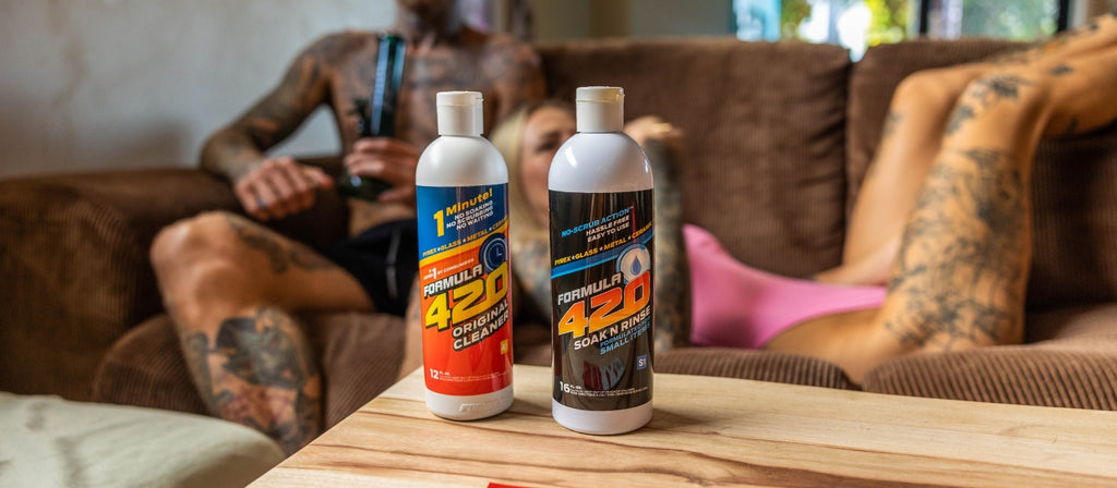 Two bottles of Formula 420 Original Cleaner