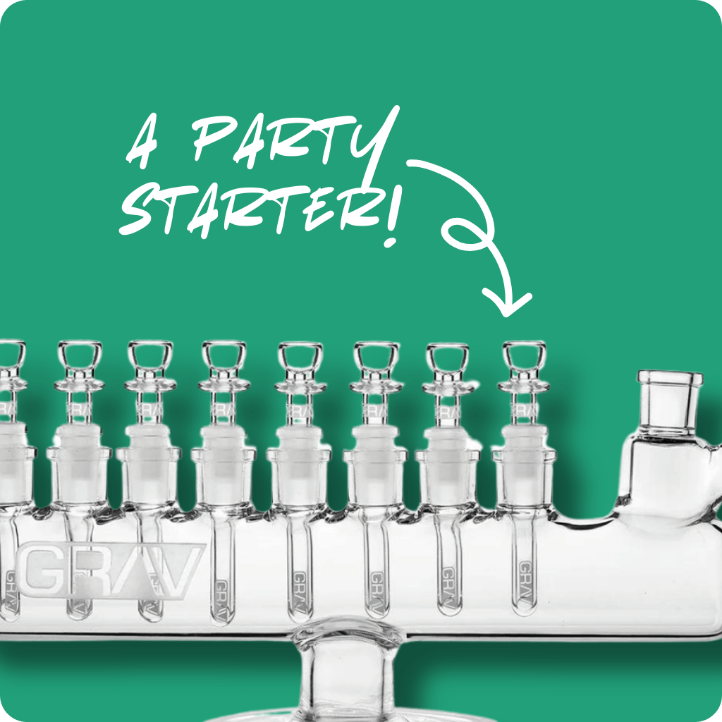 GRAV Menorah Bong 35cm – Glass Bongs Australia