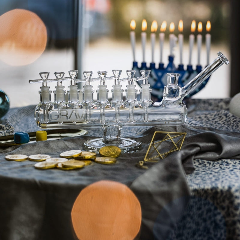 GRAV Menorah Bong 35cm – Glass Bongs Australia