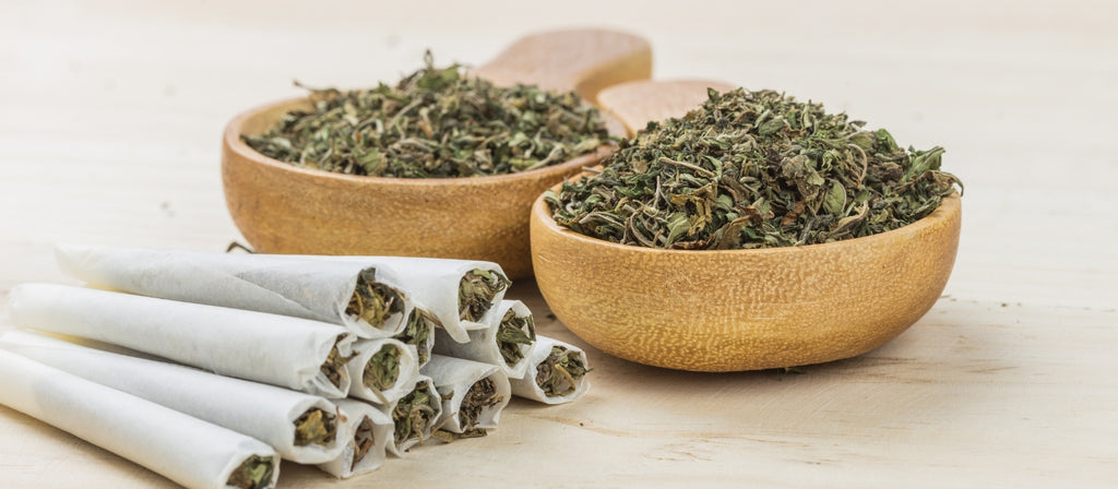 Ground cannabis with filled joints