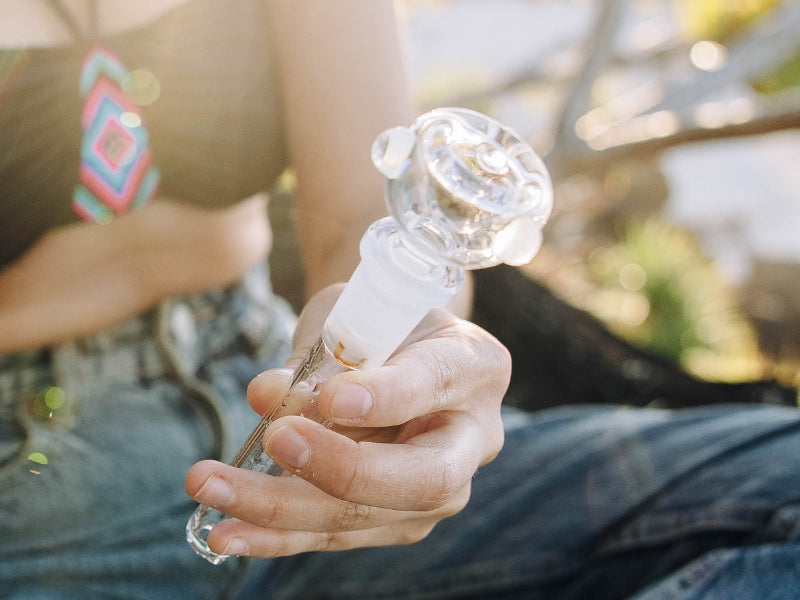 Holding Bubble Glass Push Cone Piece 14mm