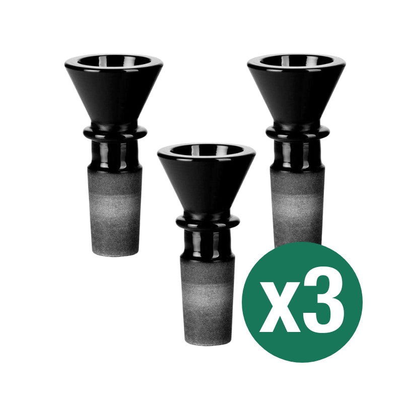 Ribbed Glass Cone Piece 14mm (3 Pack) – Glass Bongs Australia