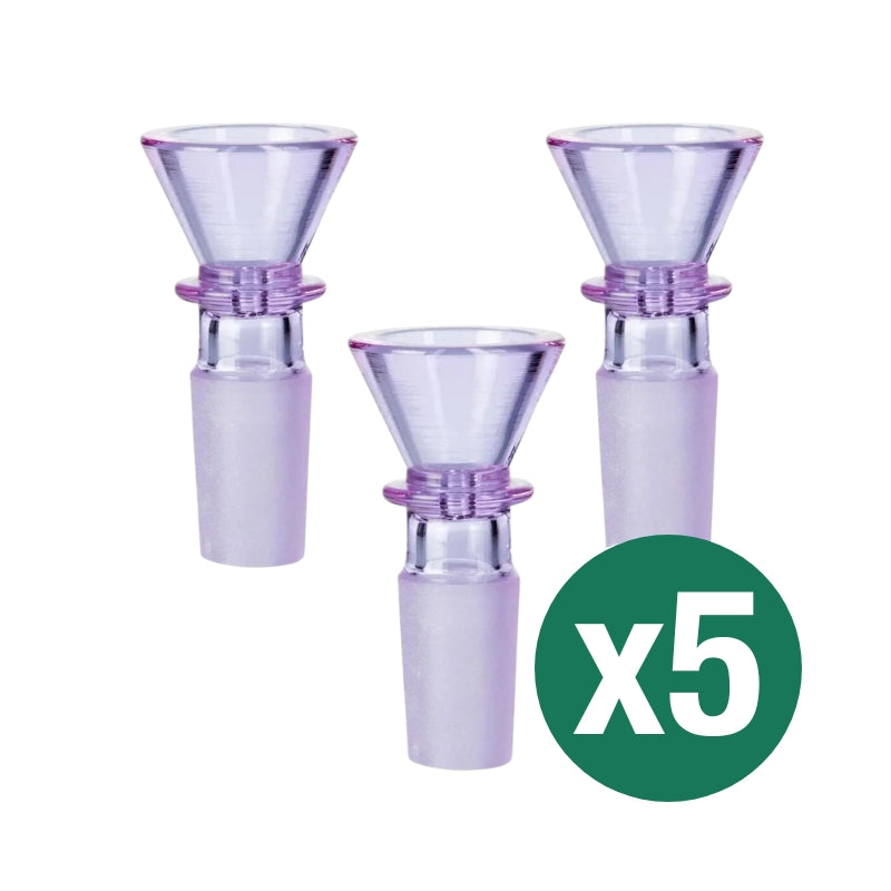 Ribbed Glass Cone Piece 14mm (5 Pack) – Glass Bongs Australia