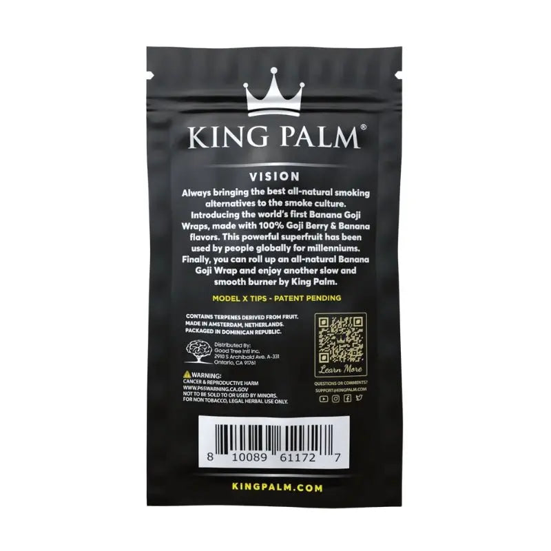 King Palm Flavoured Goji Wraps - Banana (4 Pack)-