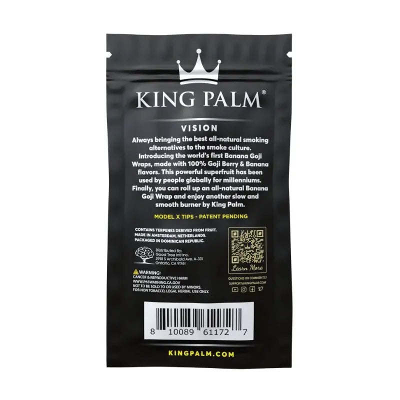 King Palm Flavoured Goji Wraps - Banana (4 Pack)-