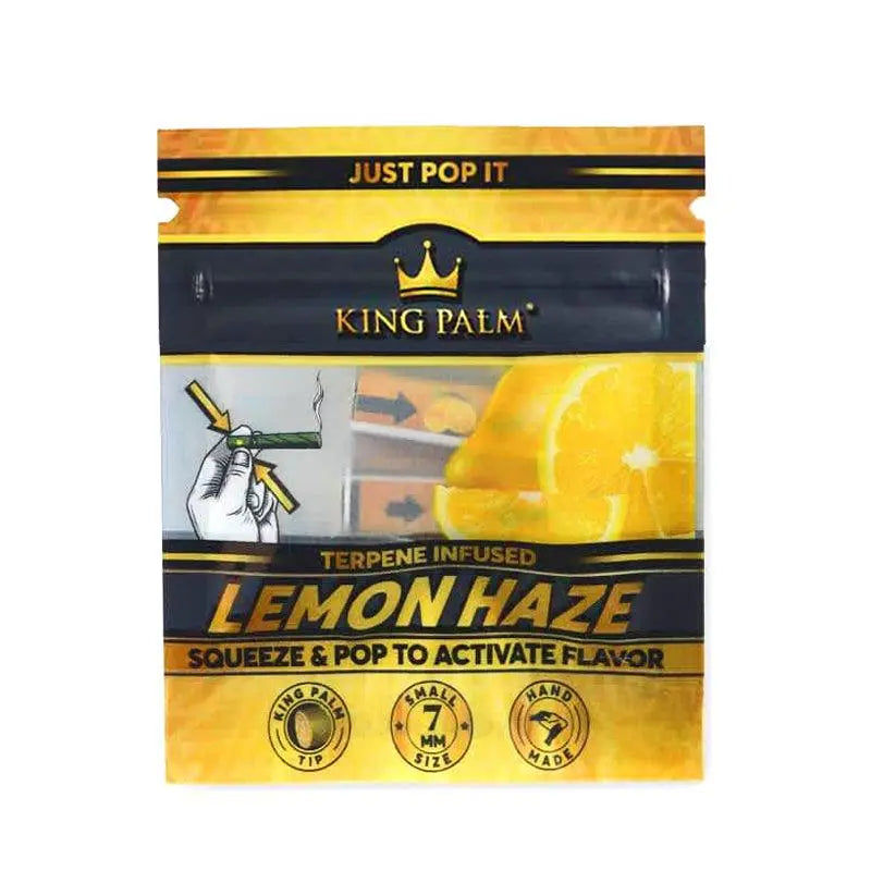 King Palm Flavoured Natural Tips 7mm - Lemon Haze (2 Pack)-